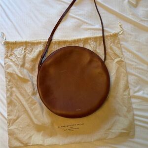 Sezane Tan Leather Crossbody Bag